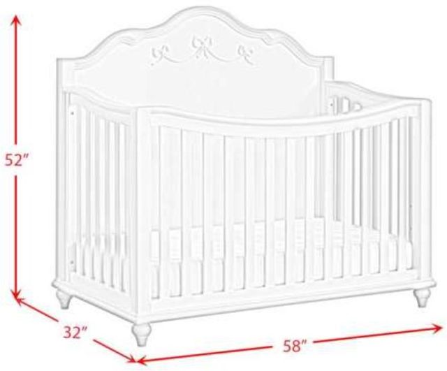 Elements International Alana White Crib with Guardrails-2