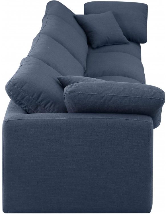 Meridian Furniture Indulge Navy 140" Sofa-1