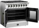 FORNO® Galiano 36" White Pro Style Dual Fuel Range-4