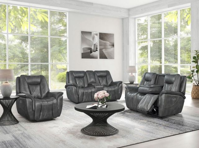 Corinthian Furniture Jordan Charcoal Power Recliner-1