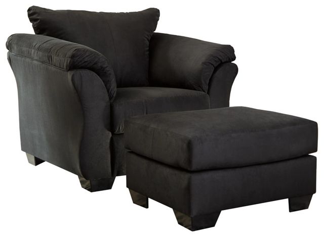 Signature Design by Ashley® Darcy 2-Piece Black Living Room Seating Set