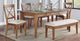 American Wholesale Furniture Pacifica Beige/Brown Dining Bench-1