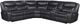 Coaster® Sycamore Dark Gray Upholstered Power Reclining Sectional Sofa-1