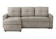 Monarch Specialties Inc. Lumos-08 Brown Sleeper Sofa Storage Lounger and Reversible Chaise-0