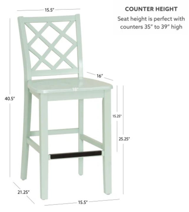 Powell® Maui Mint Green Counter Stool -2