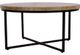 Jofran Inc. Ames Natural Round Coffee Table with Black Base-0