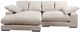 Moe's Home Collection Plunge 2-Piece Cappuccino L-Shaped Sectional and Reversible Chaise-1