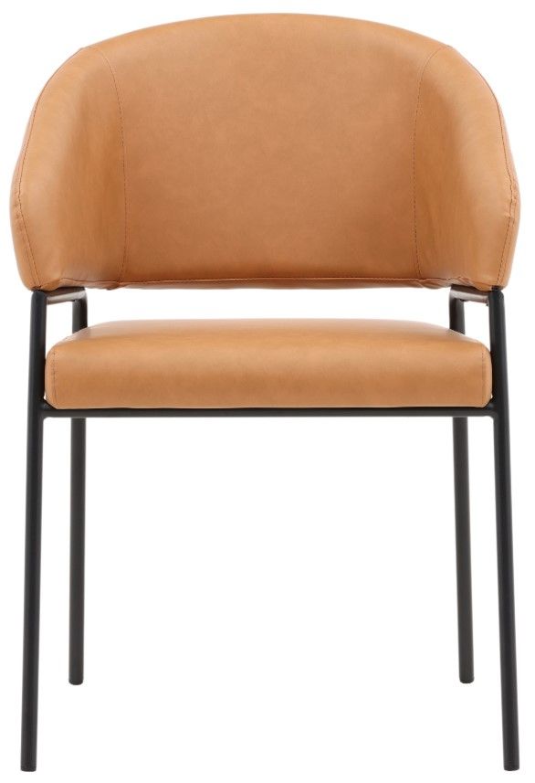 Dovetail Furniture Cathey 2-Piece Black/Camel Dining Chair Set-1