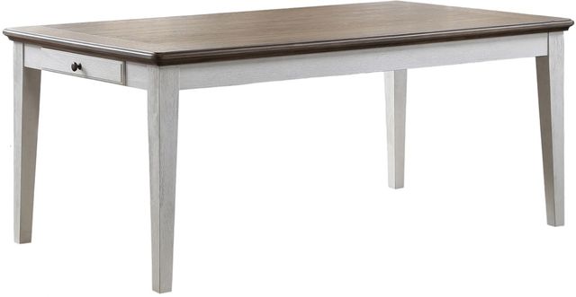 Steve Silver Co. Pendleton Honey Oak Dining Table with Ivory Base-0