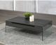 Brassex Inc. Grey Coffee Table with Glass Base-1