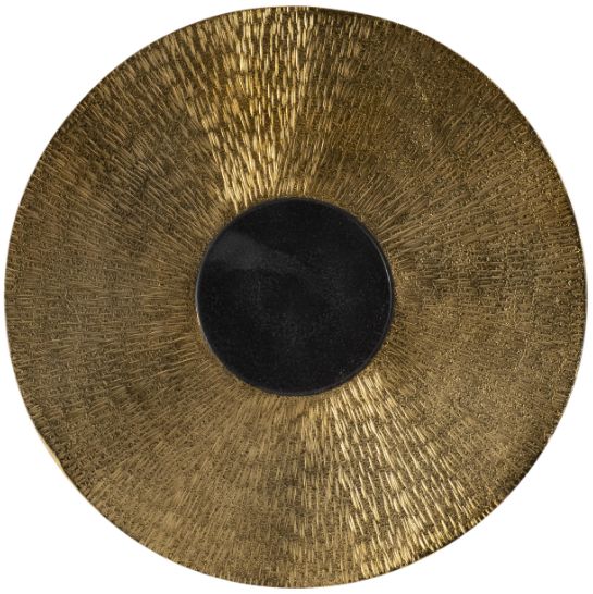 Bernhardt Alto Bernhardt Interiors Antique Brass Accent Table with Black Nickel Base-2