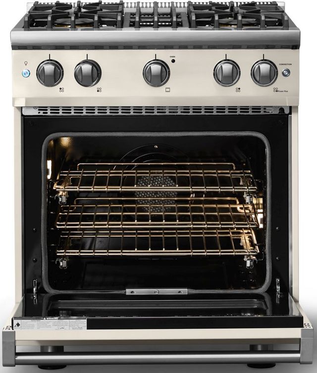 Viking® 5 Series 30" Pure White Pro Style Gas (LP) Range with Polished Chrome Trim-1