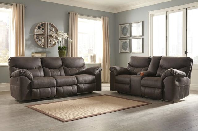 Signature Design by Ashley® Boxberg Teak Manual Reclining Sofa-3