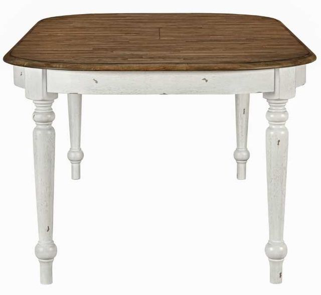 Liberty Furniture Carolina Crossing Antique Honey 78" Dining Table with White Base-3