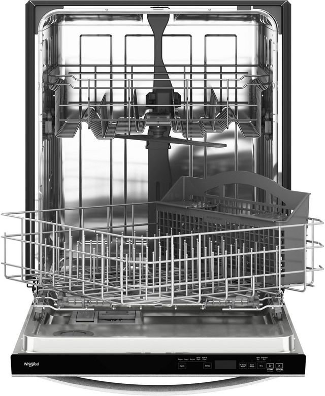 Whirlpool® 24" Stainless Steel Top Control Built-In Dishwasher with Spin & Load Rack and AI Intelligent Wash-1