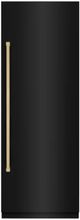 ZLINE Autograph Edition 30" 16.7 Cu. Ft. Column Refrigerator in Black Stainless Steel with Graphite Gray Interior and Champagne Bronze Accents-0
