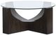Magnussen Home® Beckham Glass Top Round Cocktail Table with Rustic Tavern Base-1