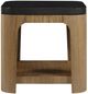 Bernards Calia Black End Table with Brown Base-2