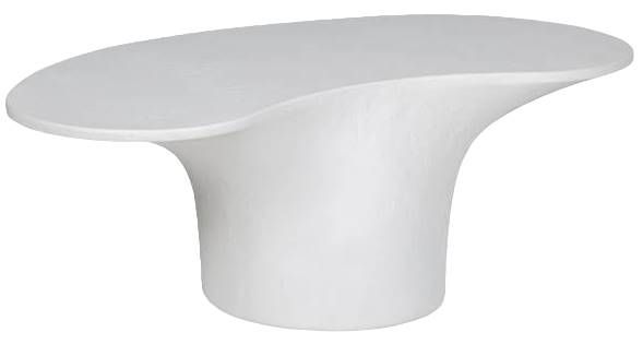 Moe's Home Collection Yumi White Fiberglass Outdoor Coffee Table-0
