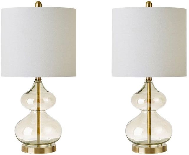 Olliix by 510 Design Gold Set of 2 Ellipse Table Lamps-0