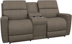 La-Z-Boy® Apollo Granite Power Reclining Loveseat with Console and Headrest