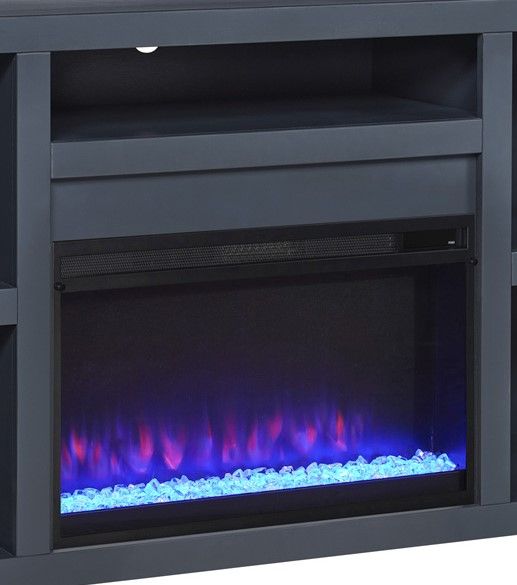 aspenhome® Taylor Malta Blue 66" Fireplace Console-1
