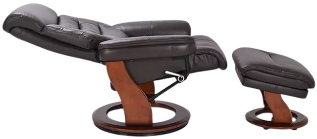 BenchMaster Euro Line Happy Kona Brown Chair and Ottoman Set-2