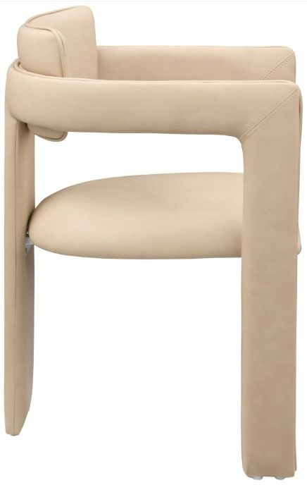 Meridian Furniture Brenda Tan Vegan Leather Upholstered Dining Chair-2