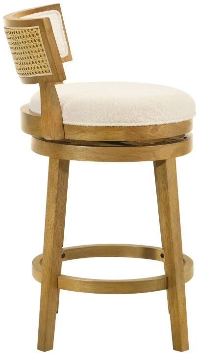Armen Living Noely Amber Glow/White Counter Stool-4