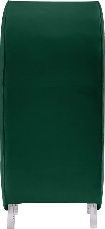 Meridian Furniture Crescent Green Velvet Accent Chair-2