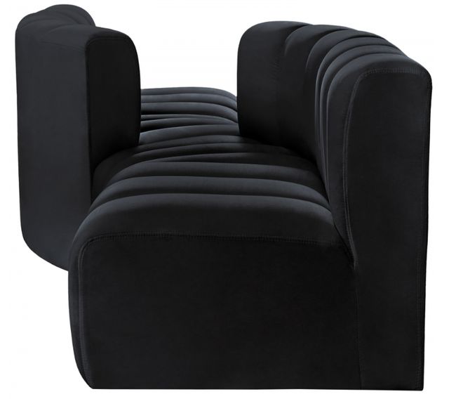 Meridian Furniture Arc 4-Piece Black Velvet Sectional-3