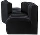 Meridian Furniture Arc 4-Piece Black Velvet Sectional-3