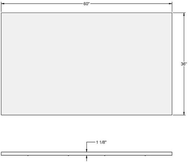Amisco Customizable Fabiola 60" Rectangular Dining Table with 1.13" Solid Ash Top-1