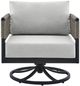 Armen Living Felicia Black/Grey Outdoor Patio Swivel Rocking Chair-1