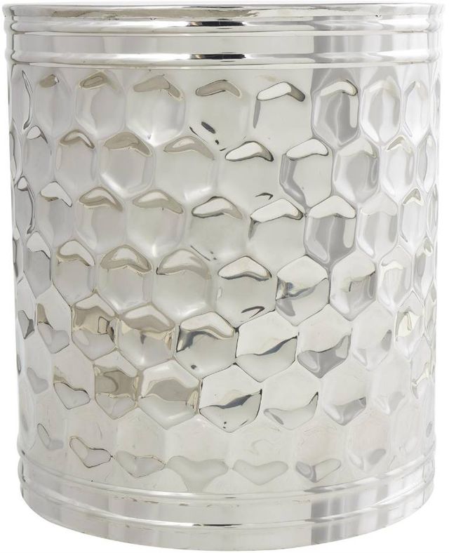 Deco Marche Silver Drum Table-1