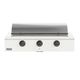 Caliber™ Rockwell Social 48" 3-Burner Matte White Built-In Natural Gas Grill with Pewter Hardware-1