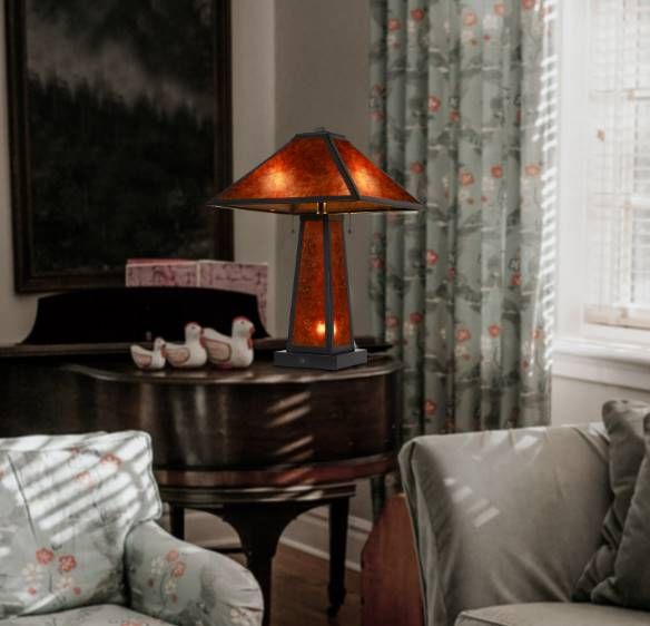 Cal® Lighting & Accessories Mica Desk Lamp-3