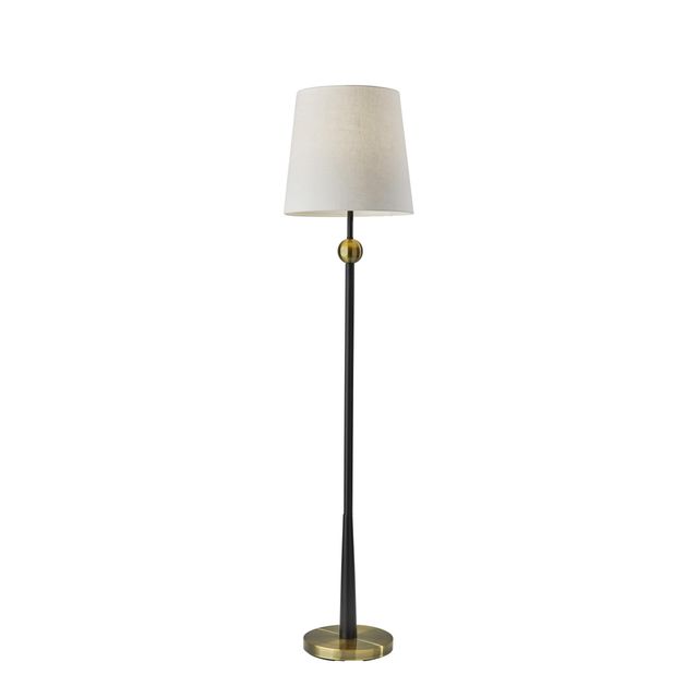 Adesso® Francis Black/Antique Brass Floor Lamp-0