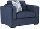 Benchcraft® Evansley Navy Chair and a Half-0