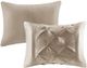 Olliix by Madison Park Laurel 7 Piece Taupe California King Tufted Comforter Set-2