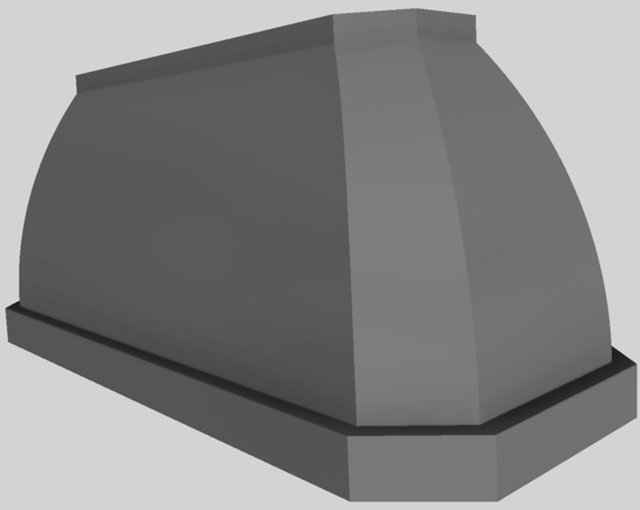Vent-A-Hood® Designer Series 66" Gunsmoke Island Range Hood-2
