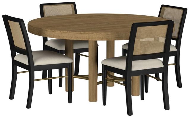 Coaster® Arini 5-Piece Black/Sand Wash Dining Set-0