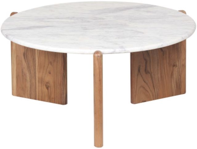 Porter International Designs Hepburn Brown/White Coffee Table-0