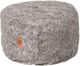 CordaRoy's® Gray Faux Fur Pouf Footstool-0
