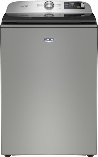 Maytag® Pet Pro 5.2 Cu. Ft. Classic Silver Agitator Top Load Washer