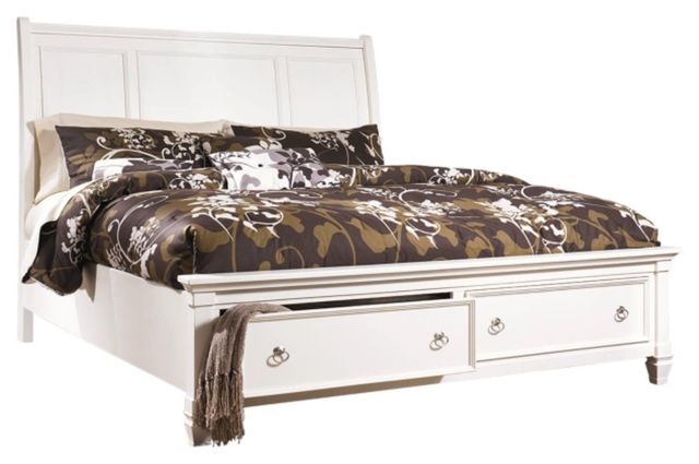 Millennium® by Ashley® Prentice 6-Piece White Queen Storage Sleigh Bed Set-1