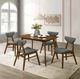 Armen Living Amaris 5-Piece Charcoal/Walnut Dining Set-1
