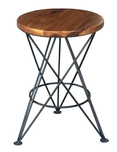 Jaipur Furniture Ravi Range Black/Brown Small Bar Stool-0