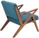 Olliix by INK+IVY Blue/Pecan Rocket Lounge Chair-3