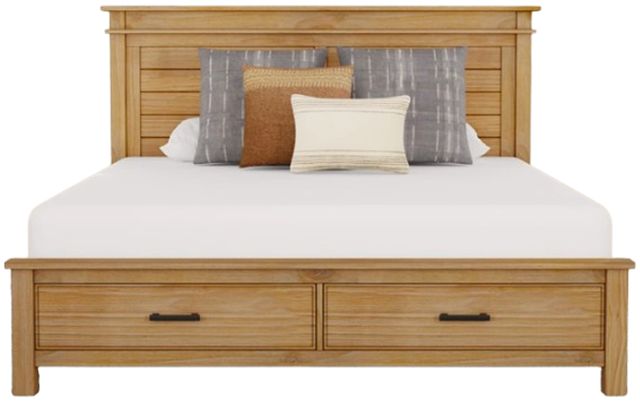 A-America® Glacier Point Golden Java California King Storage Panel Bed-0